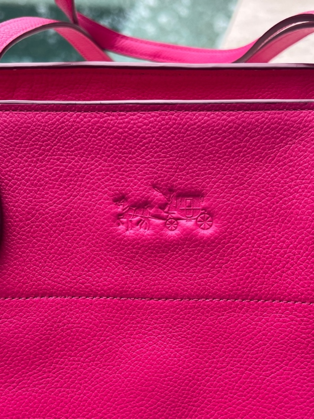 RARE COACH “Pink Ruby” Tatum Shoulder Tote - Picture 3 of 15